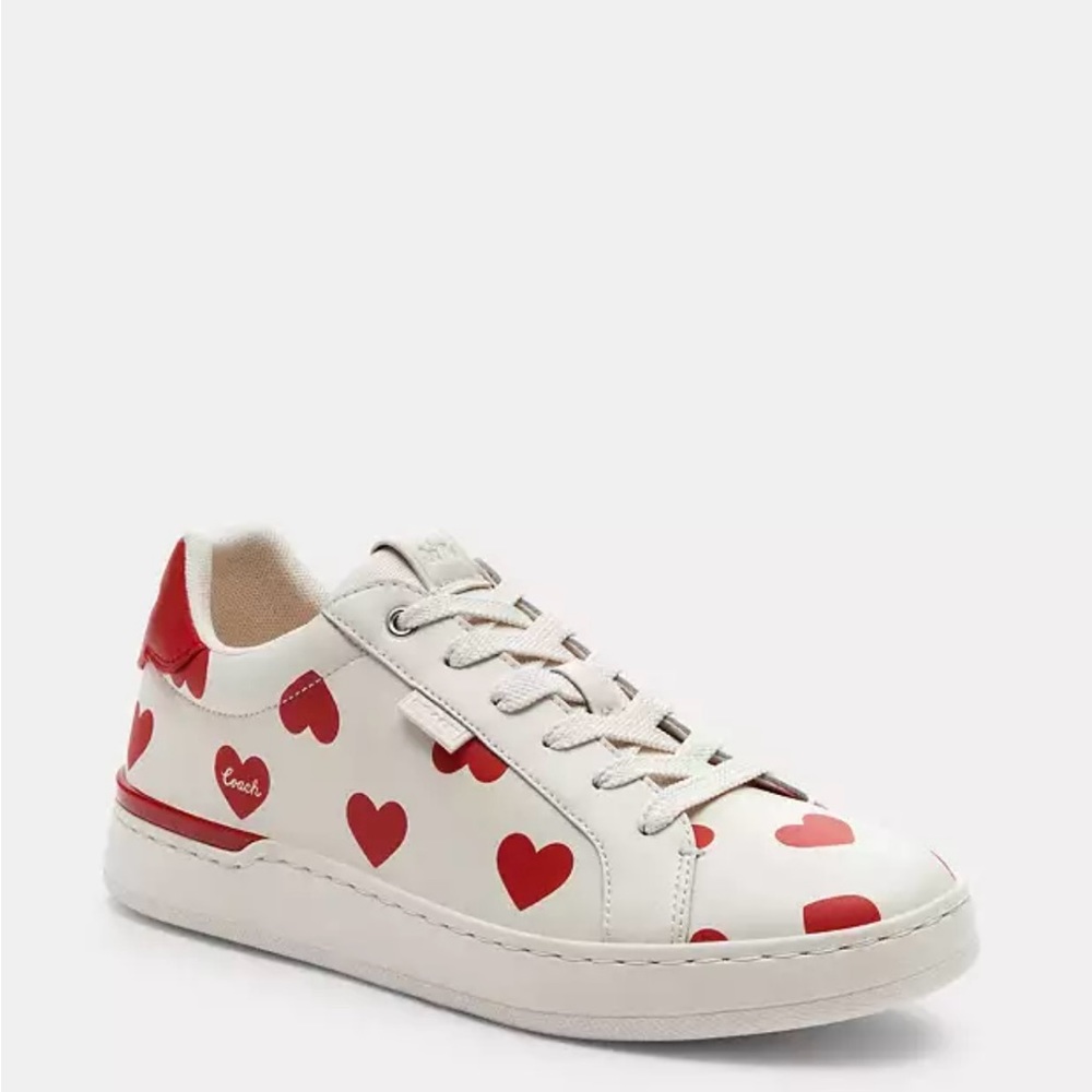 Coach Lowline Low Top Sneaker With hearts